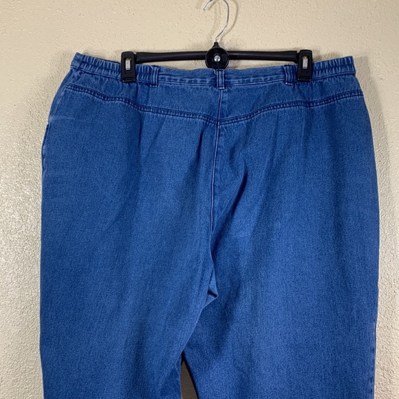 Allison Daley Jeans Pants Blue 22W Mid Rise 100% Cotton Medium Wash Ankle Crop - Picture 8 of 13